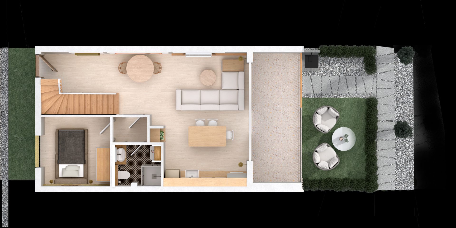 2+1 Loft planı