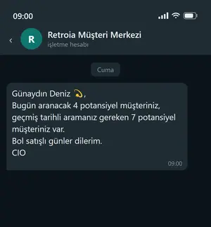 Sabah özeti · WhatsApp: telefonda görünümü