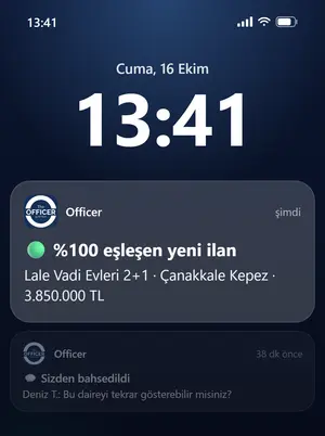 🟢 %100 eşleşen yeni ilan: telefonda görünümü