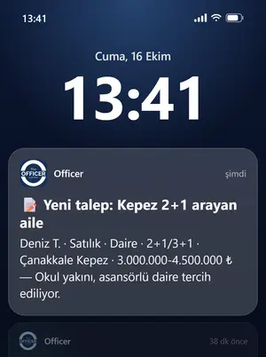 📝 Yeni talep: telefonda görünümü