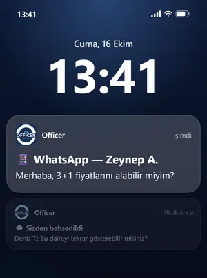 📱 Gelen WhatsApp: telefonda görünümü
